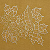 embroidered cutwork towel - christmas