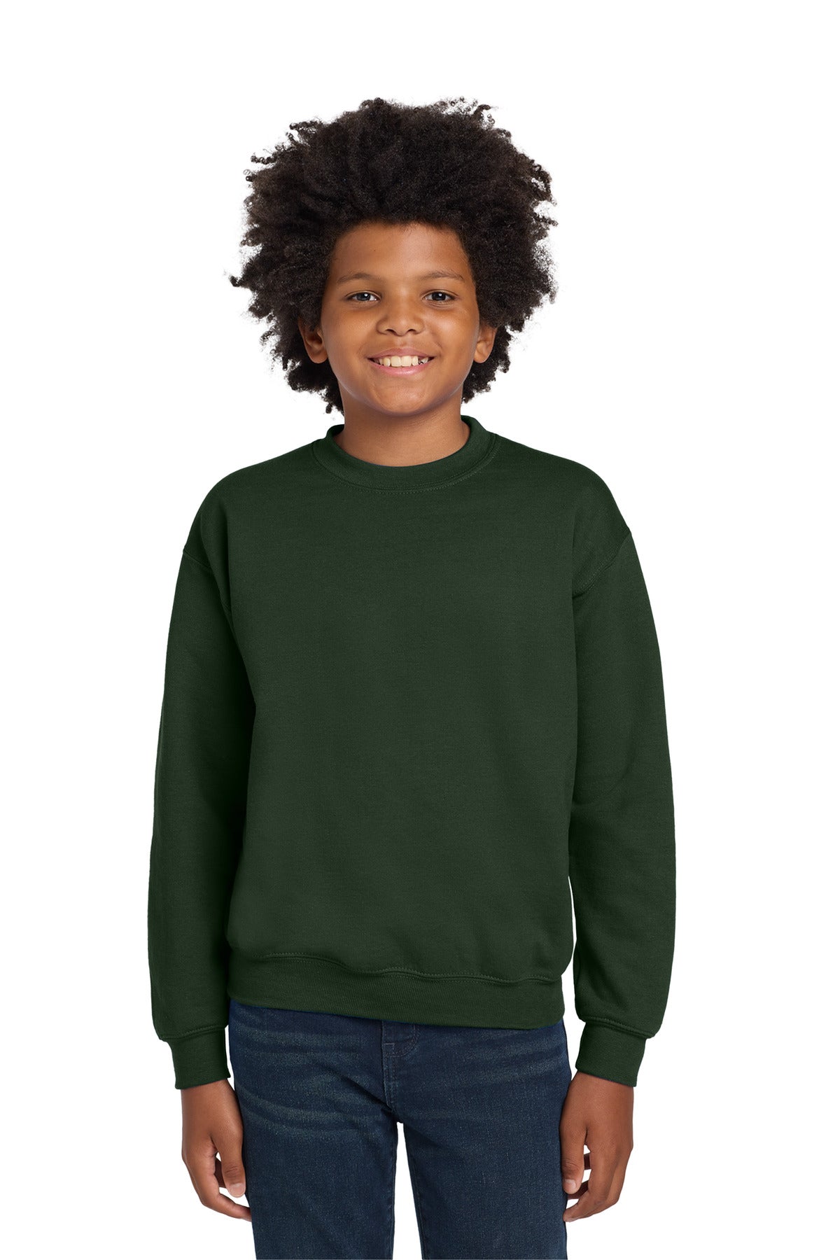 Gildan Youth Heavy Blend Crewneck Sweatshirt.  18000B