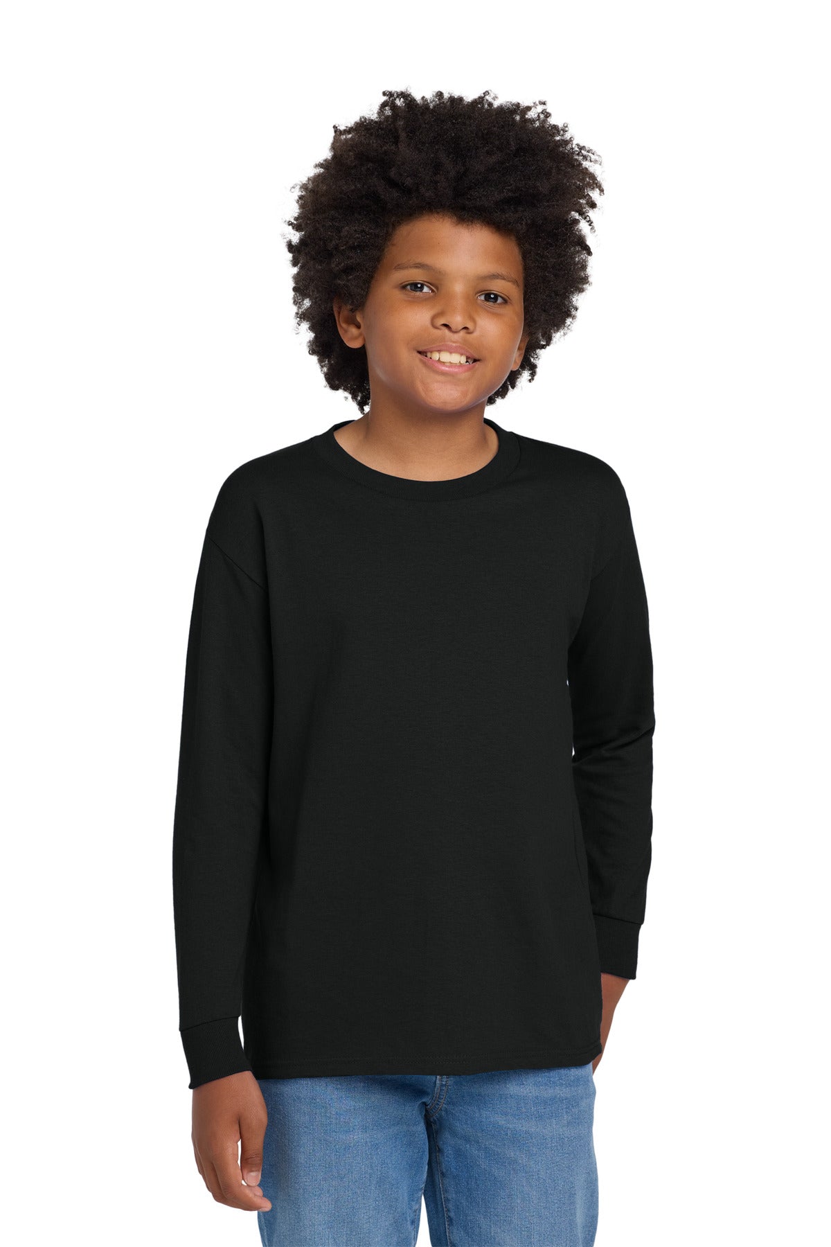 Gildan Youth Heavy Cotton 100% Cotton Long Sleeve T-Shirt. 5400B