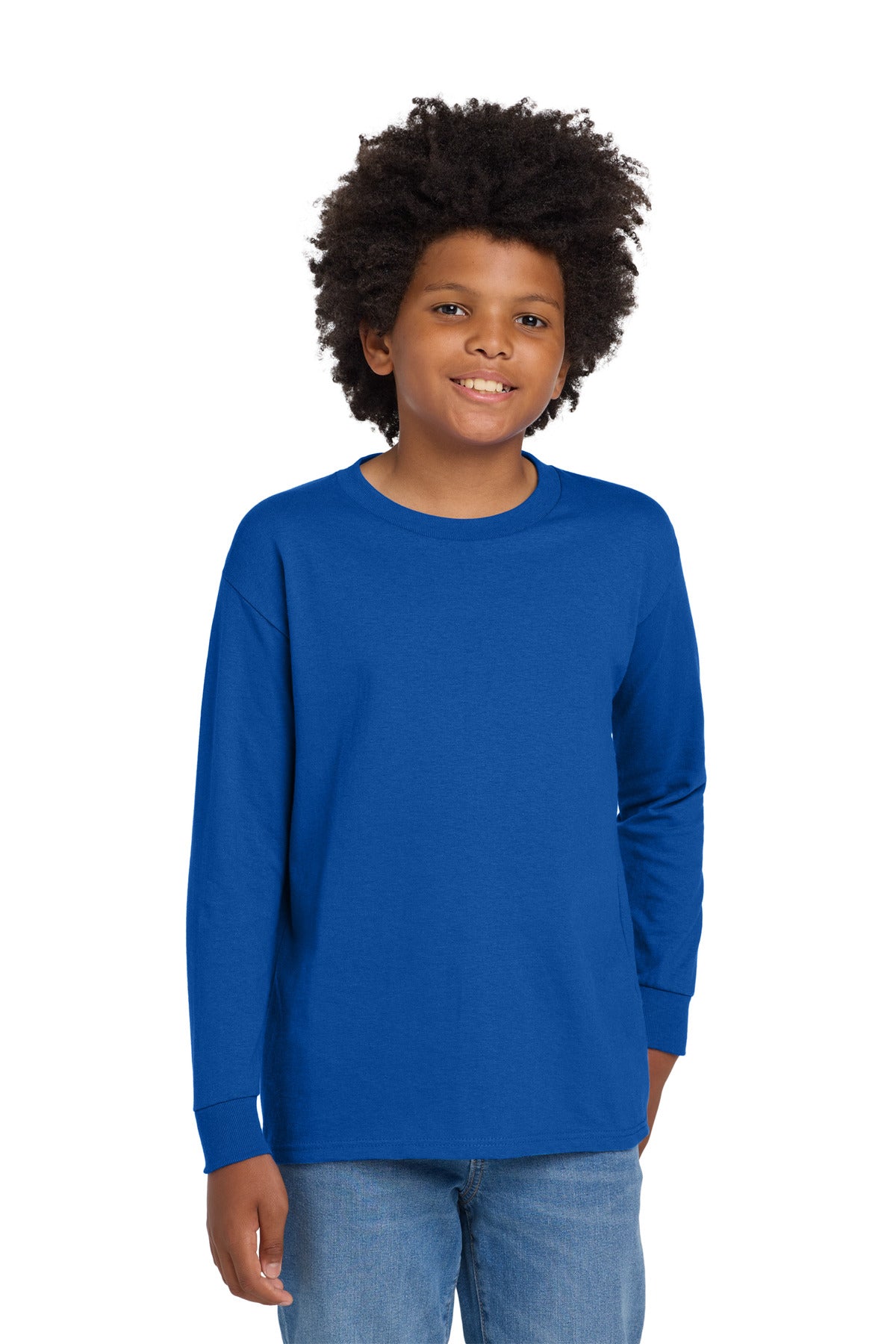 Gildan Youth Heavy Cotton 100% Cotton Long Sleeve T-Shirt. 5400B
