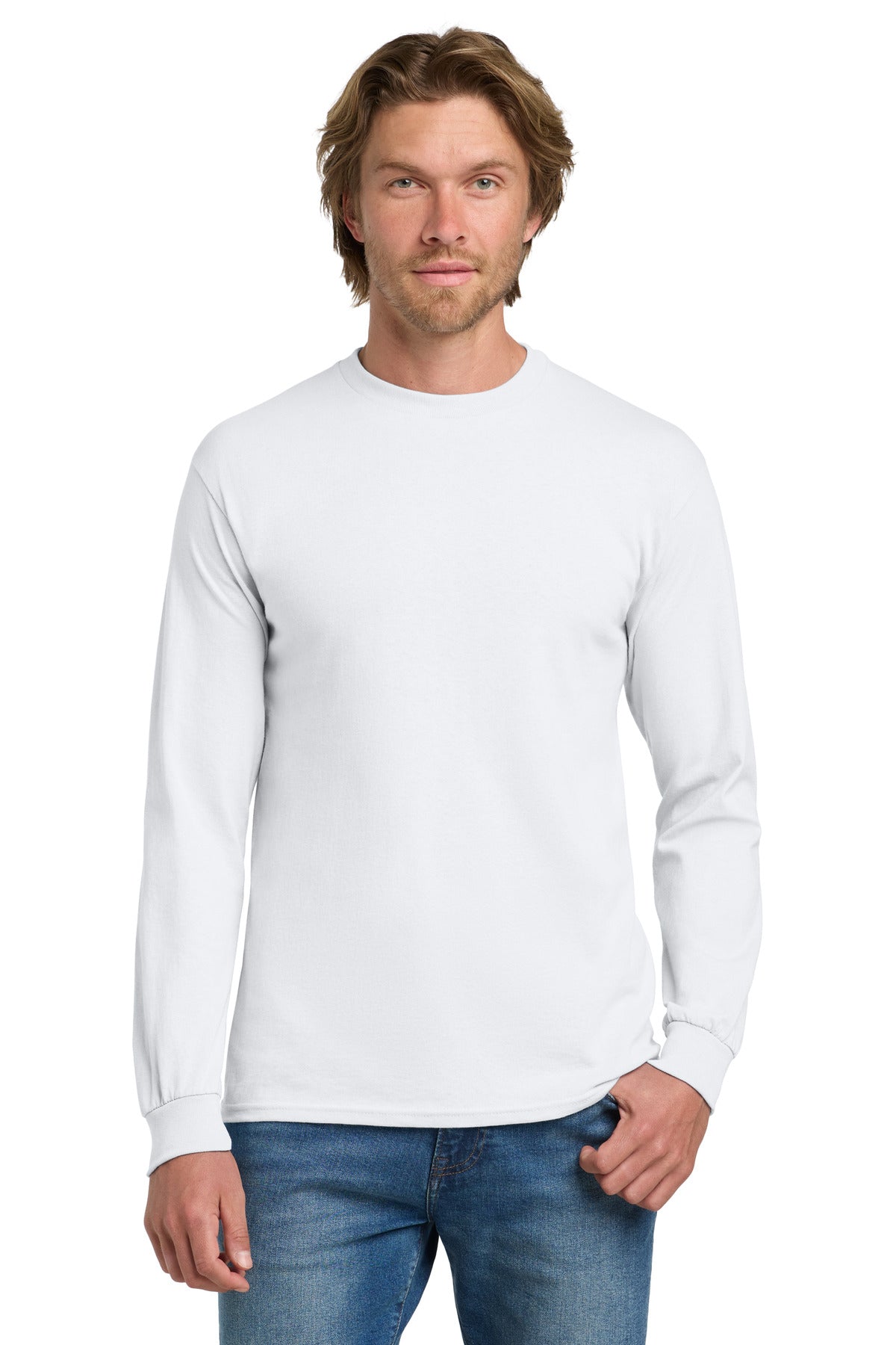 Gildan - Heavy Cotton 100% Cotton Long Sleeve T-Shirt.  5400