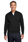 Brooks Brothers Washable Merino Birdseye 1/4-Zip Sweater BB18412