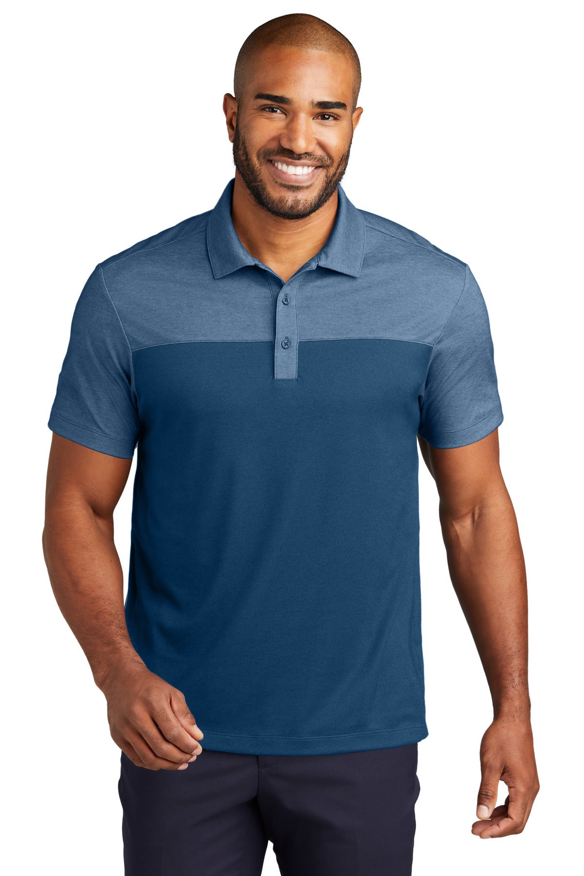 Port Authority Fine Pique Blend Blocked Polo K831