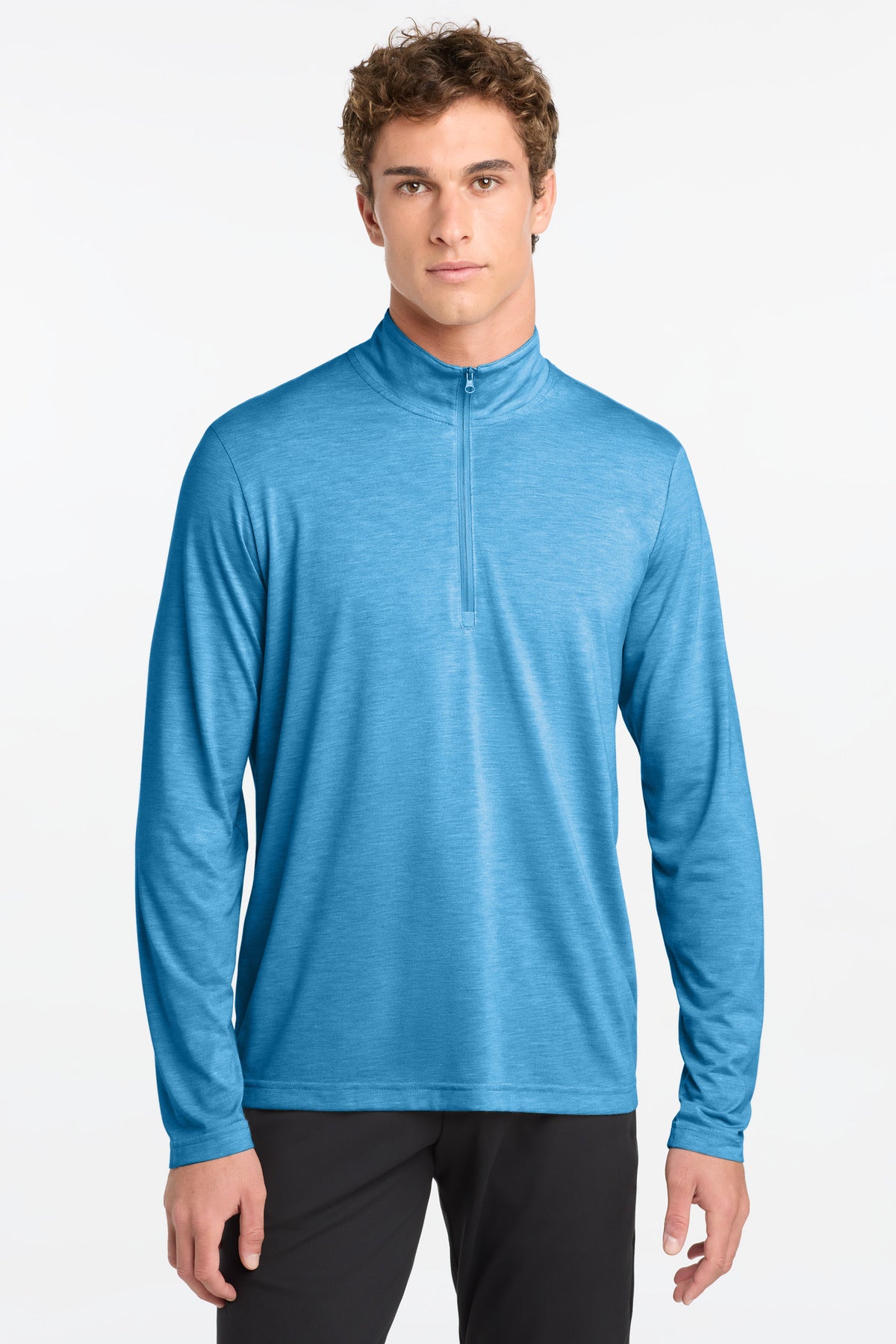 Sport-Tek  PosiCharge  Tri-Blend Wicking 1/4-Zip Pullover. ST407