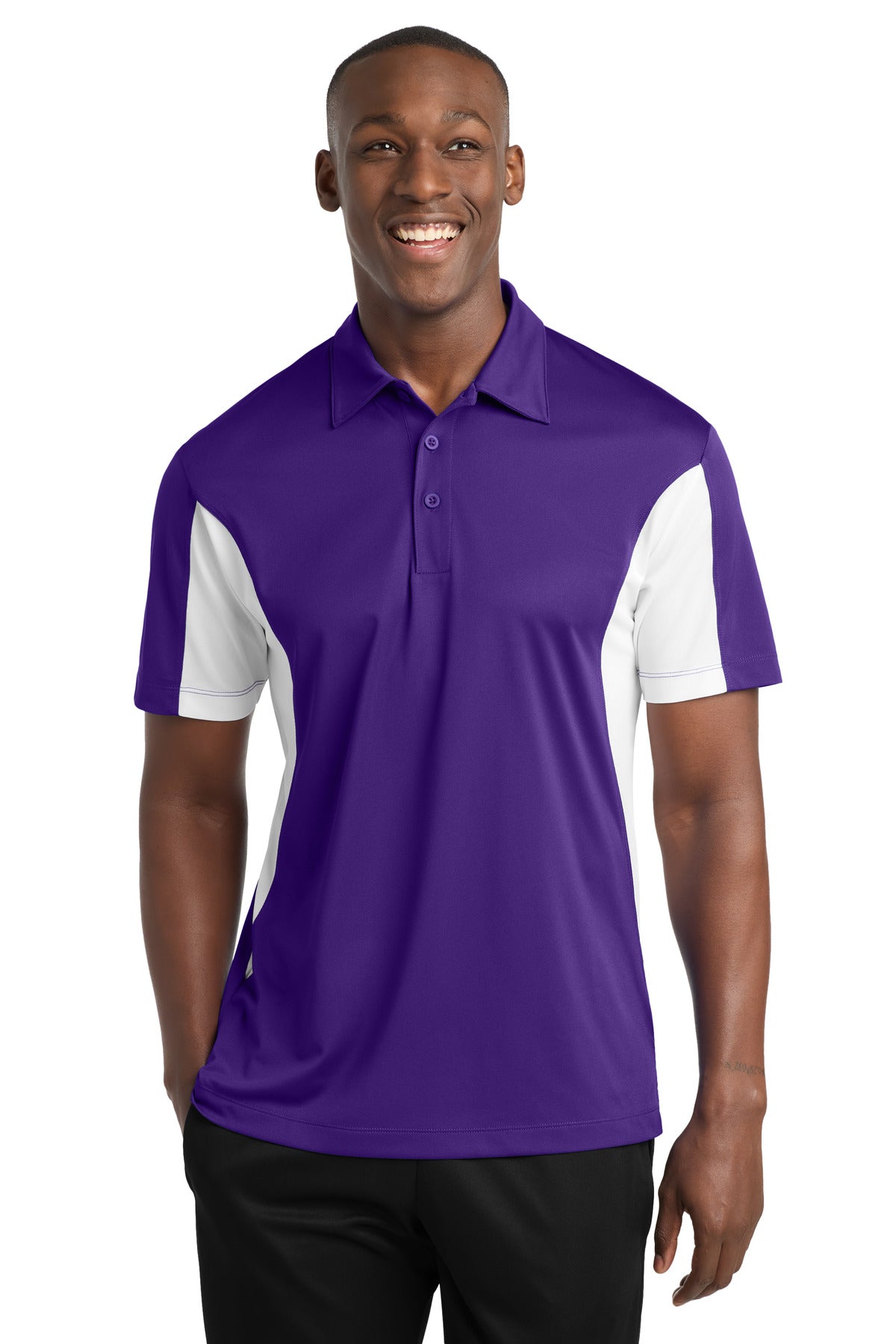 Sport-Tek Side Blocked Micropique Sport-Wick Polo. ST655