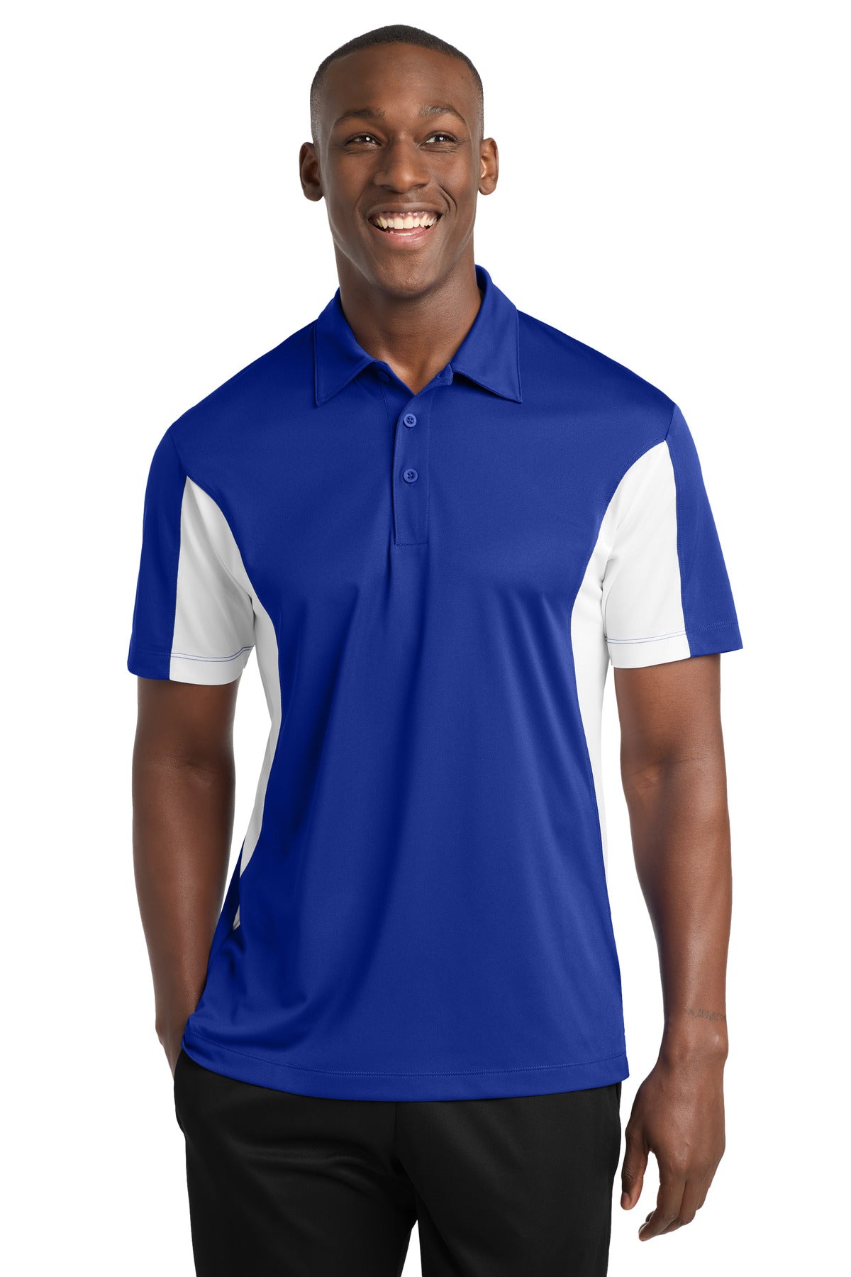 Sport-Tek Side Blocked Micropique Sport-Wick Polo. ST655