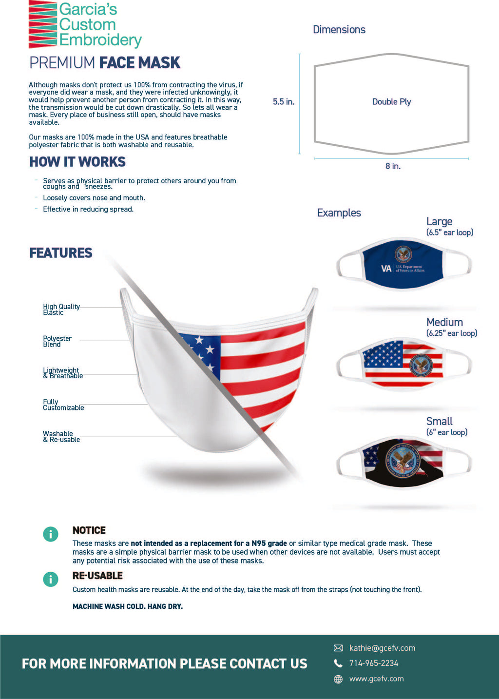 Face Mask - Wavy Flag (4 pack)