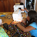 Children sewing class